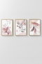 Wallity Artsycllct41 Conjunto de 3 Pinturas Decorativas Enmarcadas